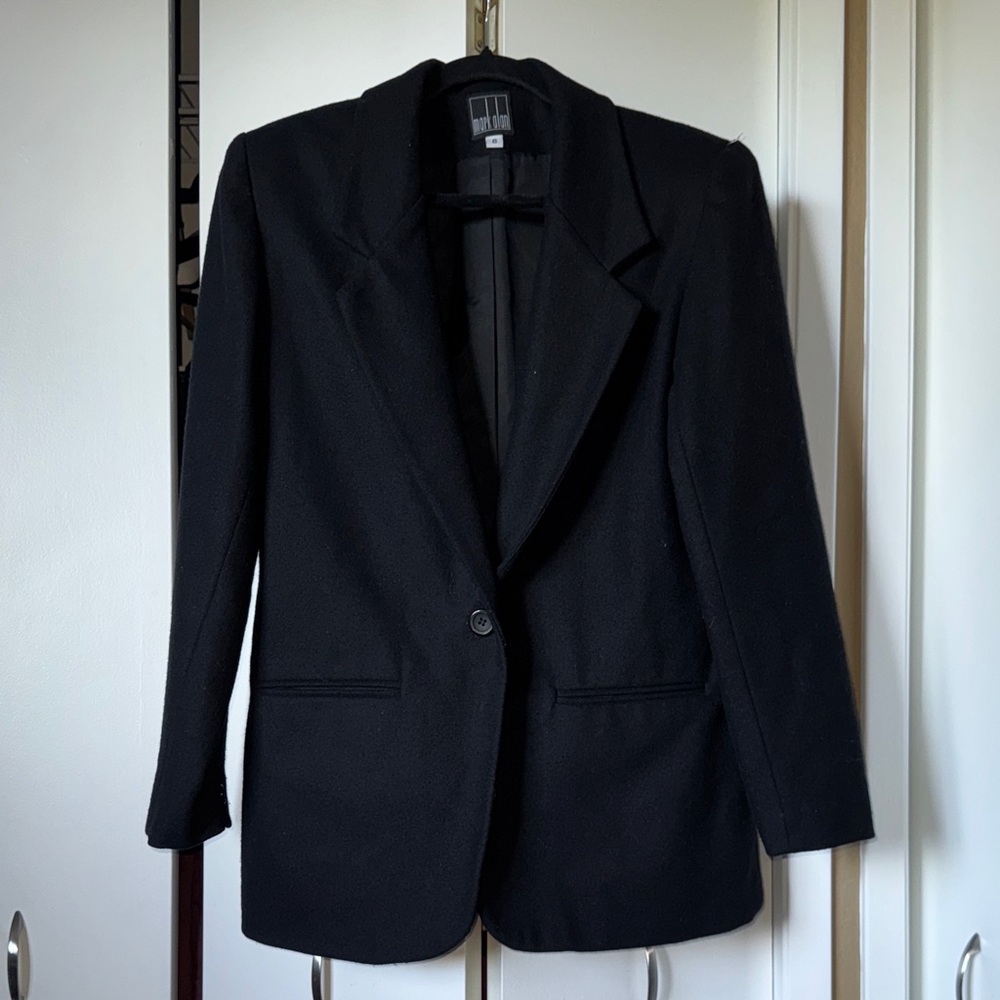 Classic Black Wool Women's Blazer